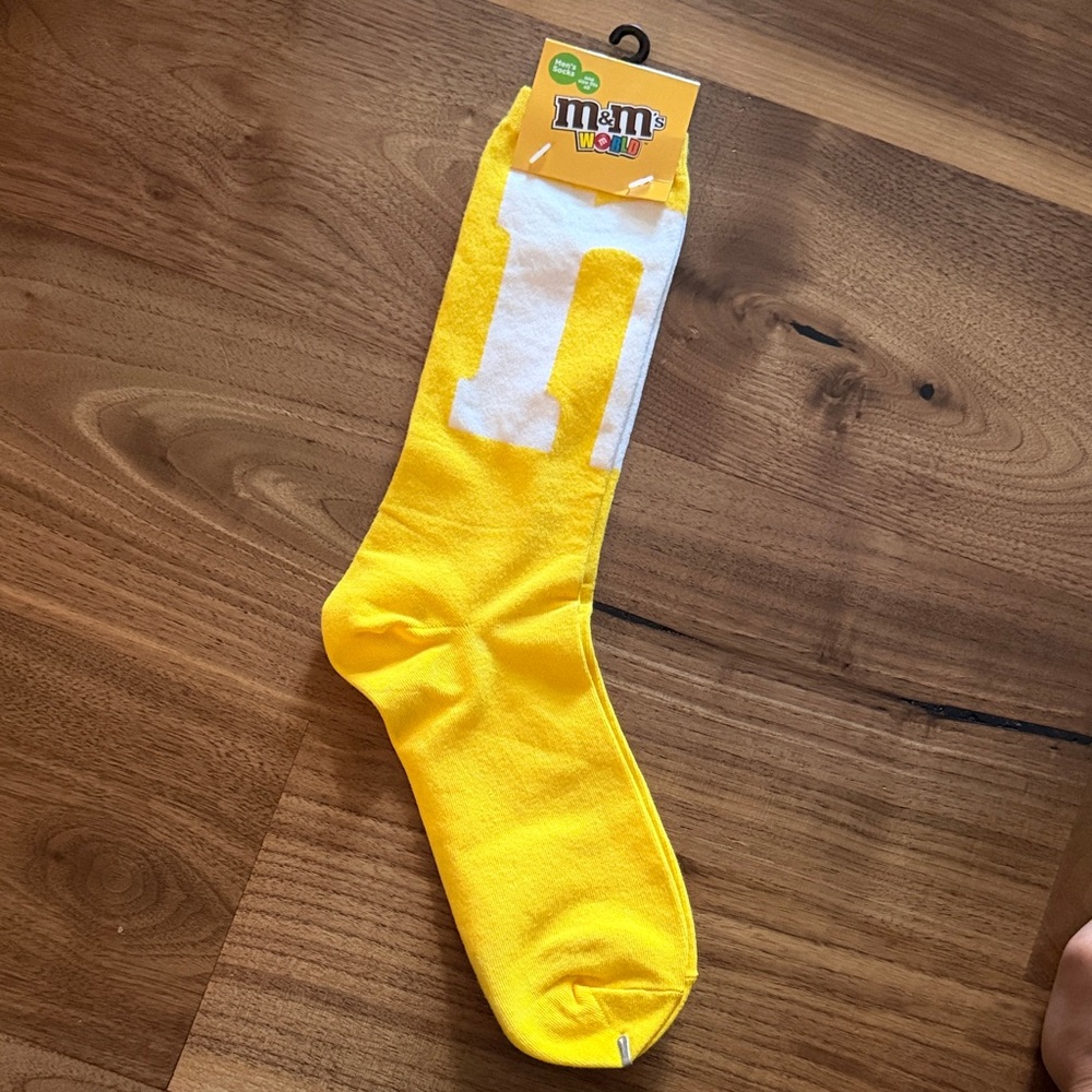 M&Ms Yellow Crew Socks